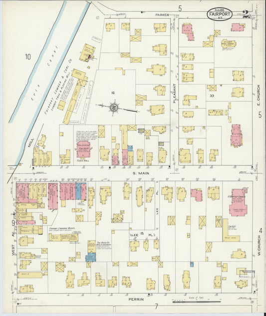 Sanborn Fire Insurance Map from Fairport, Monroe County, New York (1915), Sheet #0002 - Complete Map Set gallery image, historic Sanborn map, vintage wall art, New York New York