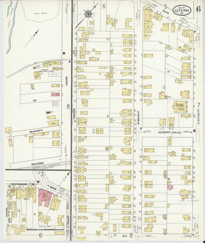 Sanborn Fire Insurance Map from Luzerne, Luzerne County, Pennsylvania (1911), Sheet #0006 - Complete Map Set gallery image, historic Sanborn map, vintage wall art, Pennsylvania Pennsylvania