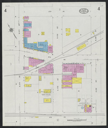 Sanborn Fire Insurance Map from Florala, Covington County, Alabama (1924), Sheet #0004 - Complete Map Set gallery image, historic Sanborn map, vintage wall art, Alabama Alabama