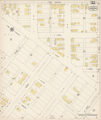 Sanborn Fire Insurance Map from Aberdeen, Grays Harbor County, Washington (1914), Sheet #0032 - Complete Map Set gallery image, historic Sanborn map, vintage wall art, Washington Washington