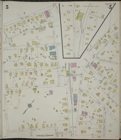 Sanborn Fire Insurance Map from Commerce, Jackson County, Georgia (1943), Sheet #0005 - Complete Map Set gallery image, historic Sanborn map, vintage wall art, Georgia Georgia