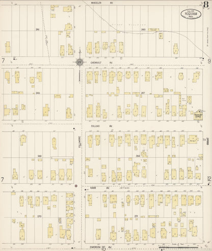 Sanborn Fire Insurance Map from Hoquiam, Grays Harbor County, Washington (1916), Sheet #0008 - Complete Map Set gallery image, historic Sanborn map, vintage wall art, Washington Washington
