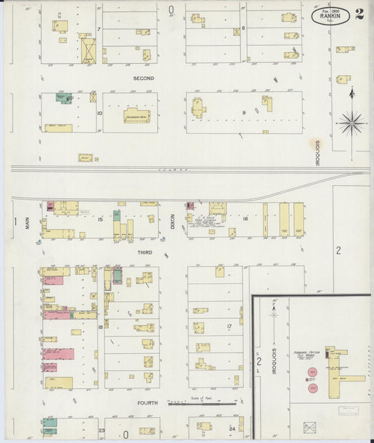 Sanborn Fire Insurance Map from Rankin, Vermilion County, Illinois (1900), Sheet #0002 - Historic Sanborn Fire Insurance Map Print, vintage old map wall art, antique decor, genealogy gift, Illinois Illinois map