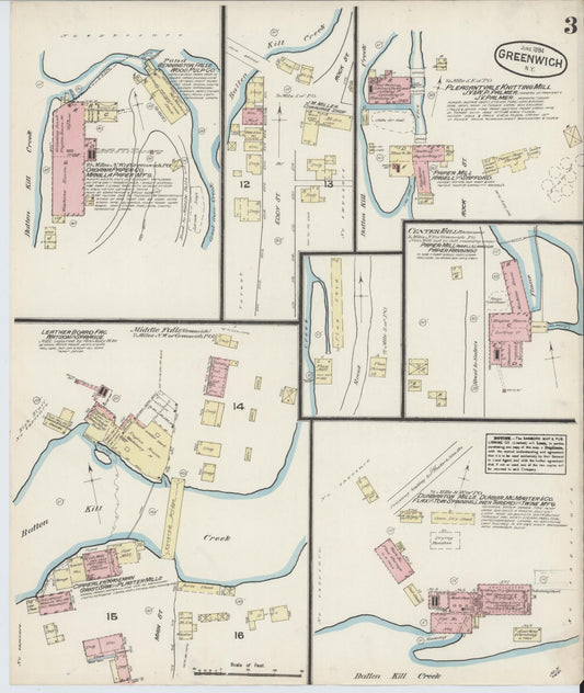 Sanborn Fire Insurance Map from Greenwich, Washington County., New York (1884), Sheet #0003 - Historic Sanborn Fire Insurance Map Print, vintage old map wall art, antique decor, genealogy gift, New York New York map