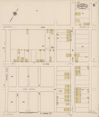 Sanborn Fire Insurance Map from Frackville, Schuylkill County, Pennsylvania (1921), Sheet #0006 - Complete Map Set gallery image, historic Sanborn map, vintage wall art, Pennsylvania Pennsylvania
