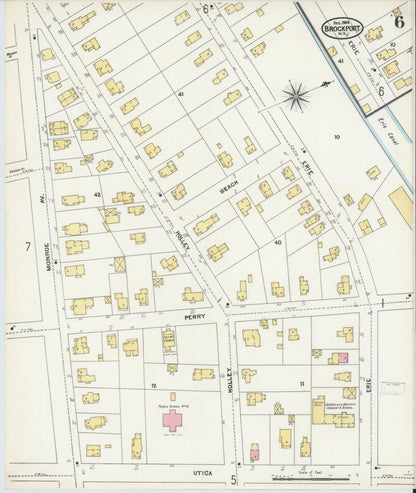 Sanborn Fire Insurance Map from Brockport, Monroe County, New York (1904), Sheet #0006 - Complete Map Set gallery image, historic Sanborn map, vintage wall art, New York New York