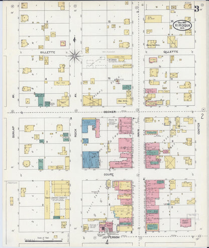 Sanborn Fire Insurance Map from Viroqua, Vernon County, Wisconsin (1905), Sheet #0003 - Complete Map Set gallery image, historic Sanborn map, vintage wall art, Wisconsin Wisconsin