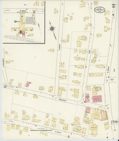 Sanborn Fire Insurance Map from Orange, Franklin County, Massachusetts (1911), Sheet #0002 - Historic Sanborn Fire Insurance Map Print, vintage old map wall art, antique decor, genealogy gift, Massachusetts Massachusetts map