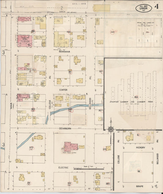 Sanborn Fire Insurance Map from Union, Union County, Oregon (1930), Sheet #0004 - Historic Sanborn Fire Insurance Map Print, vintage old map wall art, antique decor, genealogy gift, Oregon Oregon map
