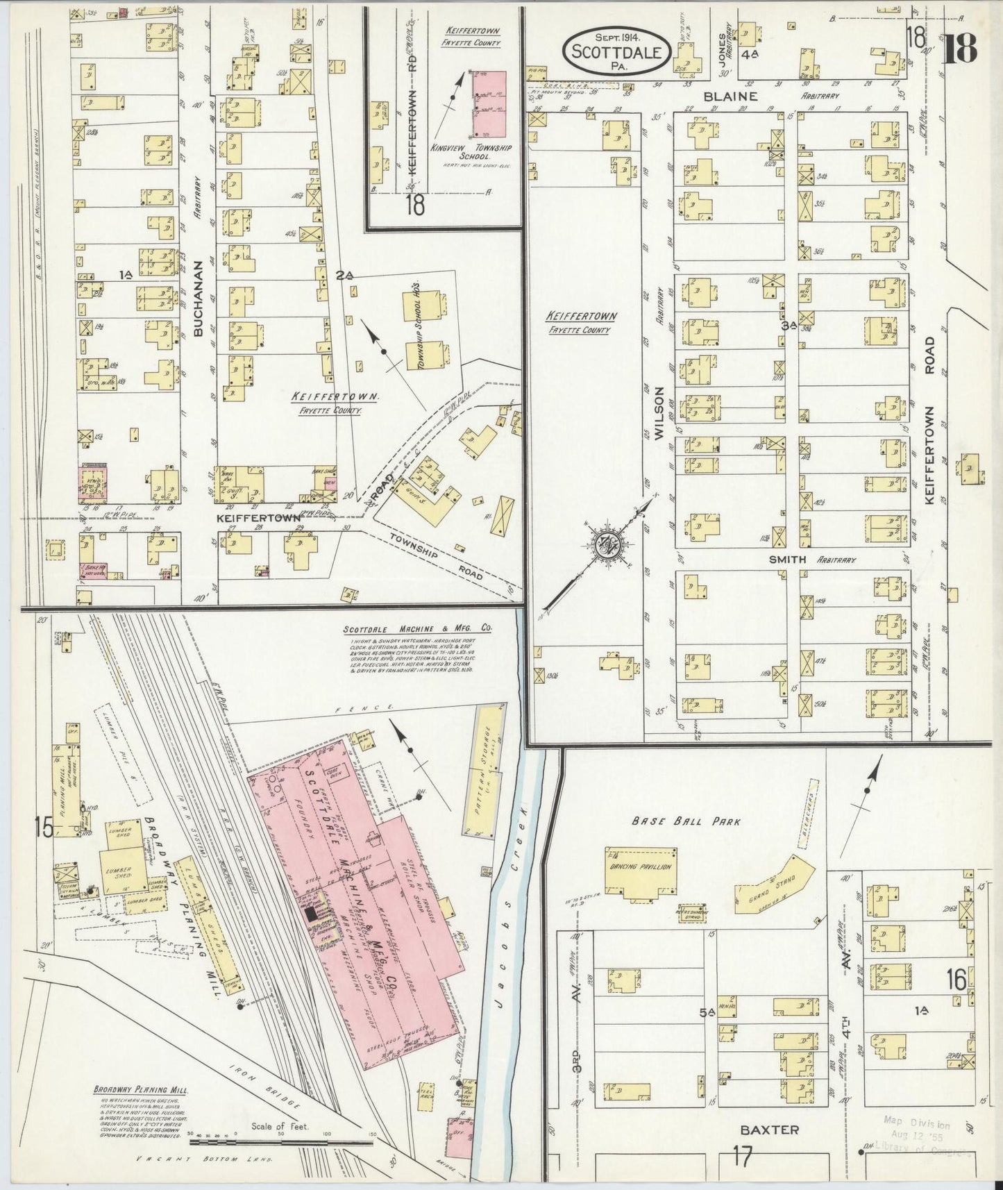 Sanborn Fire Insurance Map from Scottdale, Westmoreland County, Pennsylvania (1914), Sheet #0018 - Complete Map Set gallery image, historic Sanborn map, vintage wall art, Pennsylvania Pennsylvania