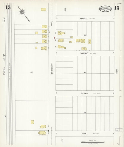 Sanborn Fire Insurance Map from Westville, Gloucester County, New Jersey (1926), Sheet #0015 - Complete Map Set gallery image, historic Sanborn map, vintage wall art, New Jersey New Jersey