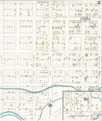 Sanborn Fire Insurance Map from Saint Anthony, Fremont County, Idaho (1921), Sheet #0002 - Complete Map Set gallery image, historic Sanborn map, vintage wall art, Idaho Idaho