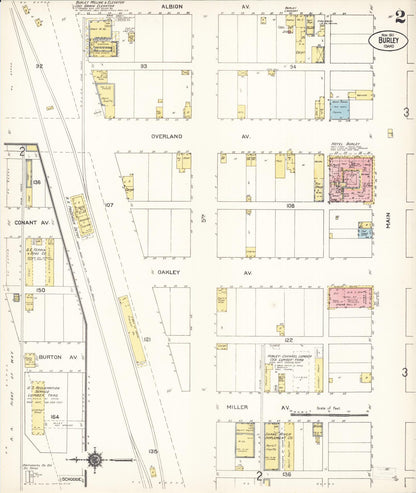 Sanborn Fire Insurance Map from Burley, Cassia County, Idaho (1911), Sheet #0002 - Complete Map Set gallery image, historic Sanborn map, vintage wall art, Idaho Idaho
