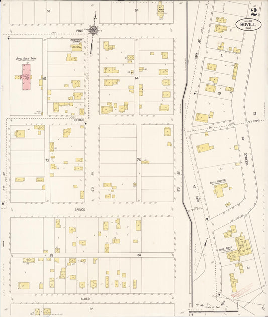 Sanborn Fire Insurance Map from Bovill, Latah County, Idaho (1916), Sheet #0002 - Historic Sanborn Fire Insurance Map Print, vintage old map wall art, antique decor, genealogy gift, Idaho Idaho map
