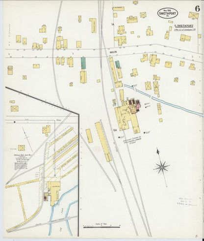 Sanborn Fire Insurance Map from Smethport, McKean County, Pennsylvania (1903), Sheet #0006 - Complete Map Set gallery image, historic Sanborn map, vintage wall art, Pennsylvania Pennsylvania