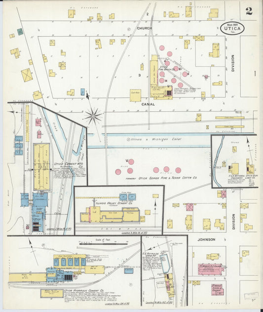 Sanborn Fire Insurance Map from Utica, La Salle County, Illinois (1909), Sheet #0002 - Historic Sanborn Fire Insurance Map Print, vintage old map wall art, antique decor, genealogy gift, Illinois Illinois map