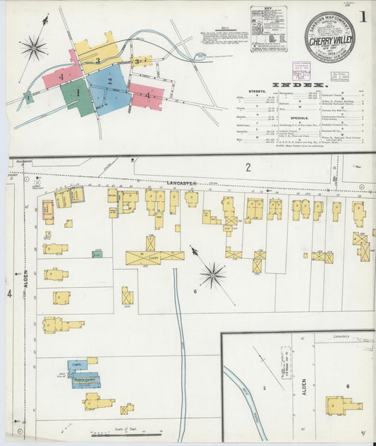 Sanborn Fire Insurance Map from Cherry Valley, Otsego County, New York. (1904) – Historic Sanborn Fire Insurance Map Print