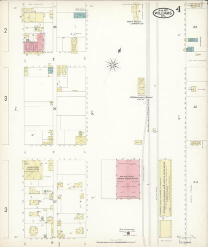 Sanborn Fire Insurance Map from Williams, Colusa County, California (1897), Sheet #0004 - Complete Map Set gallery image, historic Sanborn map, vintage wall art, California California