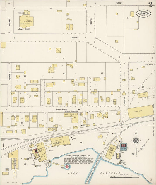 Sanborn Fire Insurance Map from Kapowsin, Pierce County, Washington (1914), Sheet #0002 - Historic Sanborn Fire Insurance Map Print, vintage old map wall art, antique decor, genealogy gift, Washington Washington map