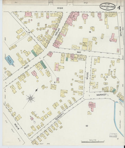 Sanborn Fire Insurance Map from Cambridge, Dorchester County, Maryland (1891), Sheet #0003 - Complete Map Set gallery image, historic Sanborn map, vintage wall art, Maryland Maryland