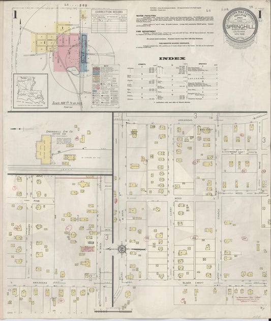 Sanborn Fire Insurance Map from Springhill, Webster Parish, Louisiana. (1941) – Historic Sanborn Fire Insurance Map Print