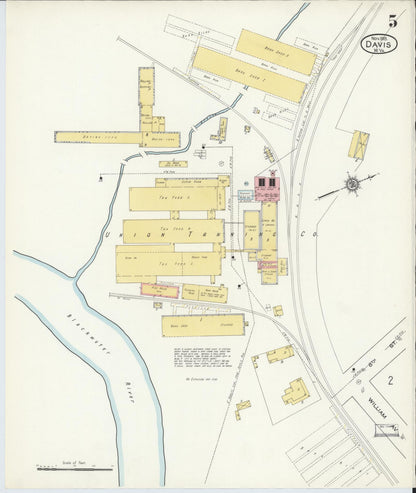 Sanborn Fire Insurance Map from Davis, Tucker County, West Virginia (1915), Sheet #0005 - Complete Map Set gallery image, historic Sanborn map, vintage wall art, West Virginia West Virginia