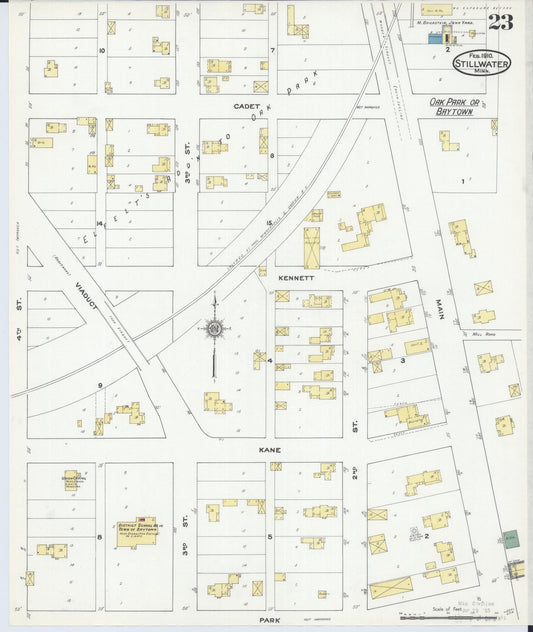 Sanborn Fire Insurance Map from Stillwater, Washington County, Minnesota (1910), Sheet #0023 - Historic Sanborn Fire Insurance Map Print, vintage old map wall art, antique decor, genealogy gift, Minnesota Minnesota map
