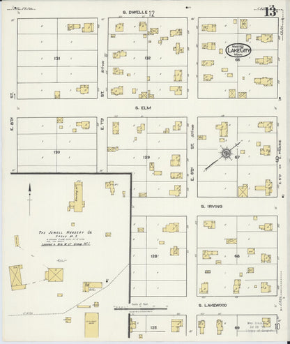 Sanborn Fire Insurance Map from Lake City, Wabasha County, Minnesota (1921), Sheet #0013 - Complete Map Set gallery image, historic Sanborn map, vintage wall art, Minnesota Minnesota
