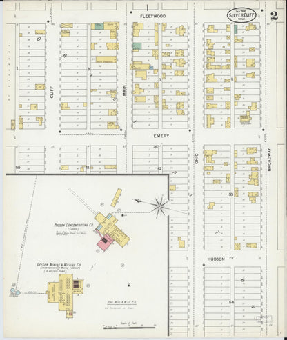 Sanborn Fire Insurance Map from Silver Cliff, Custer County, Colorado (1900), Sheet #0002 - Complete Map Set gallery image, historic Sanborn map, vintage wall art, Colorado Colorado