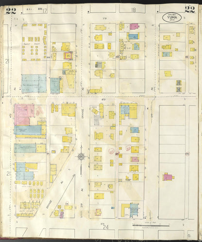 Sanborn Fire Insurance Map from Yuma, Yuma County, Arizona (1948), Sheet #0022 - Complete Map Set gallery image, historic Sanborn map, vintage wall art, Arizona Arizona