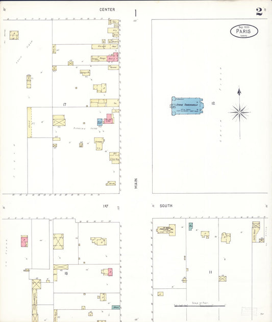 Sanborn Fire Insurance Map from Paris, Bear Lake County, Idaho (1900), Sheet #0002 - Historic Sanborn Fire Insurance Map Print, vintage old map wall art, antique decor, genealogy gift, Idaho Idaho map