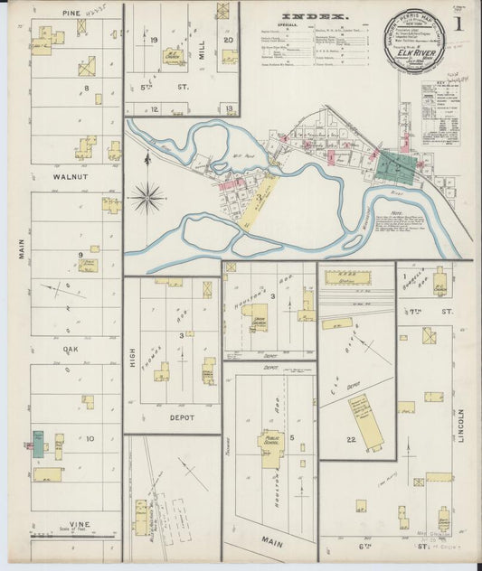 Sanborn Fire Insurance Map from Elk River, Sherburne County, Minnesota. (1894) – Map View