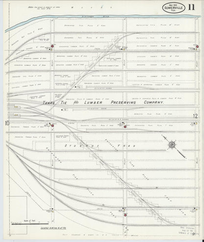 Sanborn Fire Insurance Map from Somerville, Burleson County, Texas (1910), Sheet #0011 - Complete Map Set gallery image, historic Sanborn map, vintage wall art, Texas Texas