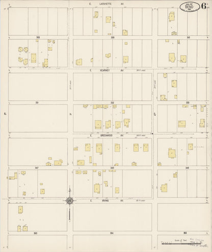 Sanborn Fire Insurance Map from Bend, Deschutes County, Oregon (1917), Sheet #0006 - Complete Map Set gallery image, historic Sanborn map, vintage wall art, Oregon Oregon