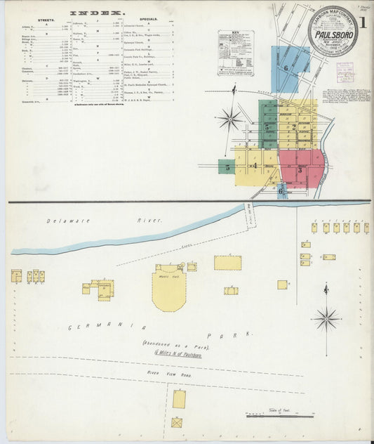 Sanborn Fire Insurance Map from Paulsboro, Gloucester County, New Jersey. (1902) – Historic Sanborn Fire Insurance Map Print
