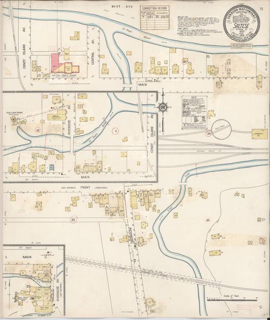 Sanborn Fire Insurance Map from Saltese, Mineral County, Montana (1932), Sheet #0001 - Historic Sanborn Fire Insurance Map Print, vintage old map wall art, antique decor, genealogy gift, Montana Montana map