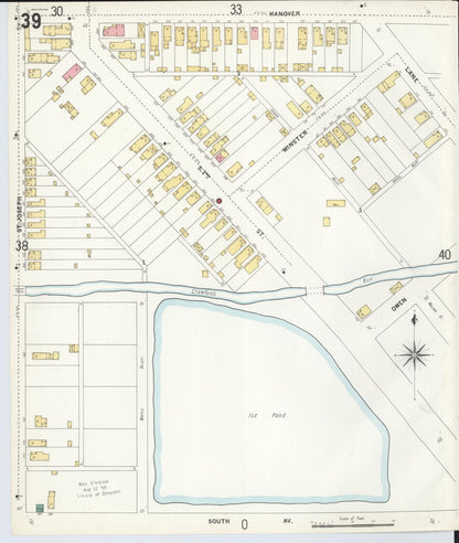 Sanborn Fire Insurance Map from Hamilton, Butler County, Ohio (1899), Sheet #0039 - Complete Map Set gallery image, historic Sanborn map, vintage wall art, Ohio Ohio