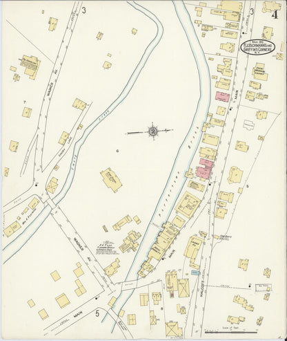 Sanborn Fire Insurance Map from Fleischmanns, Delaware County, New York (1912), Sheet #0004 - Complete Map Set gallery image, historic Sanborn map, vintage wall art, Fleischmanns Delaware