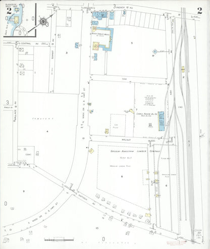 Sanborn Fire Insurance Map from Burnside, Pulaski County, Kentucky (1953), Sheet #0002 - Complete Map Set gallery image, historic Sanborn map, vintage wall art, Kentucky Kentucky