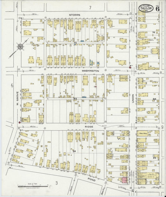 Sanborn Fire Insurance Map from Taylor, Lackawanna County, Pennsylvania (1921), Sheet #0006 - Historic Sanborn Fire Insurance Map Print, vintage old map wall art, antique decor, genealogy gift, Pennsylvania Pennsylvania map