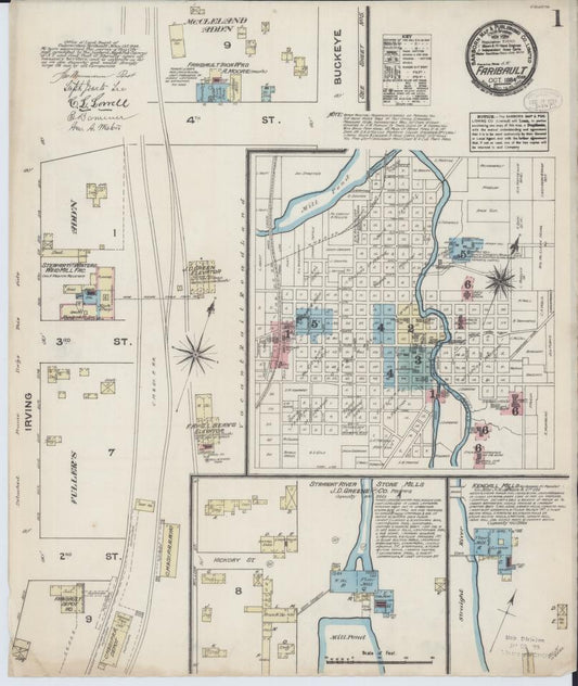 Sanborn Fire Insurance Map from Faribault, Rice County, Minnesota. (1884) – Map View