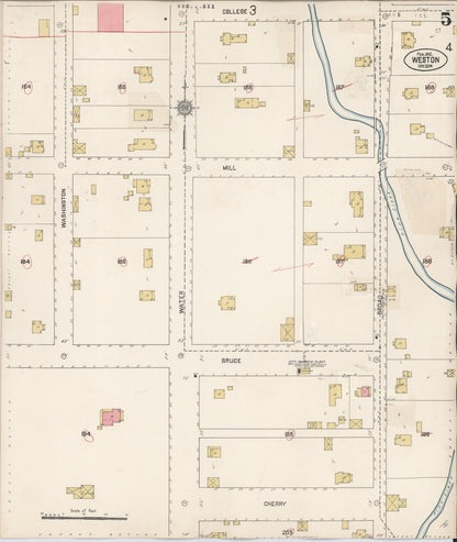 Sanborn Fire Insurance Map from Weston, Umatilla County, Oregon (1932), Sheet #0005 - Complete Map Set gallery image, historic Sanborn map, vintage wall art, Oregon Oregon