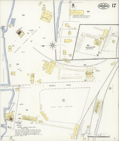 Sanborn Fire Insurance Map from Snohomish, Snohomish County, Washington (1908), Sheet #0017 - Complete Map Set gallery image, historic Sanborn map, vintage wall art, Washington Washington