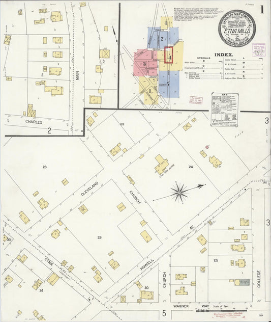 Sanborn Fire Insurance Map from Etna, Siskiyou County, California (1908), Sheet #0001 - Historic Sanborn Fire Insurance Map Print, vintage old map wall art, antique decor, genealogy gift, California California map