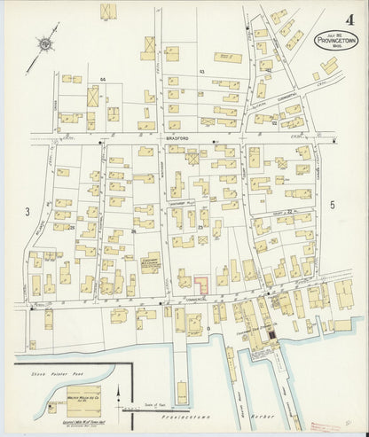 Sanborn Fire Insurance Map from Provincetown, Barnstable County, Massachusetts (1912), Sheet #0004 - Complete Map Set gallery image, historic Sanborn map, vintage wall art, Massachusetts Massachusetts