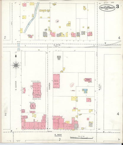 Sanborn Fire Insurance Map from American Fork, Utah County, Utah (1938), Sheet #0003 - Complete Map Set gallery image, historic Sanborn map, vintage wall art, American Fork Utah