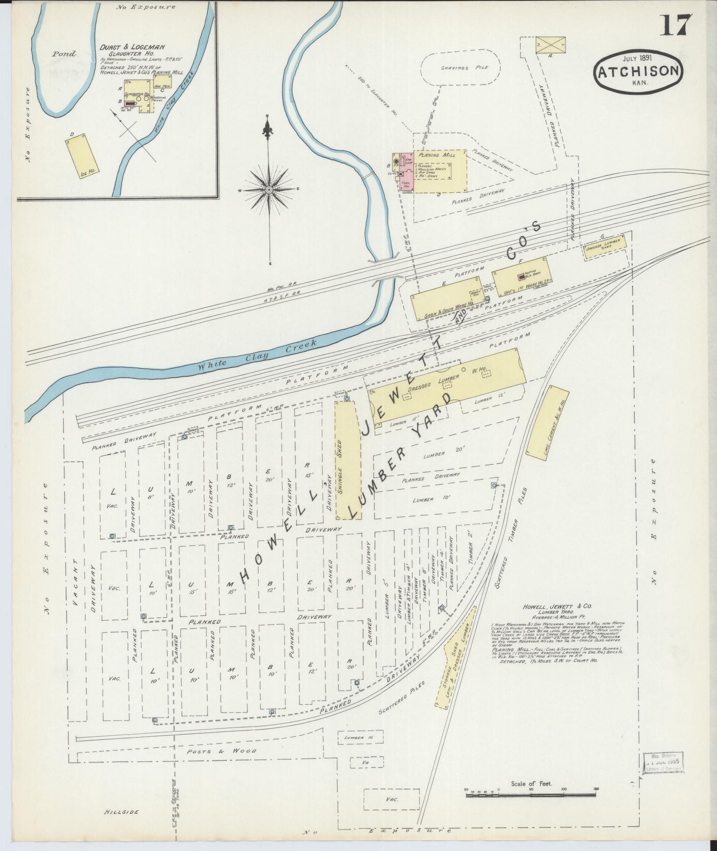 Sanborn Fire Insurance Map from Atchison, Atchison County, Kansas (1891), Sheet #0017 - Complete Map Set gallery image, historic Sanborn map, vintage wall art, Kansas Kansas