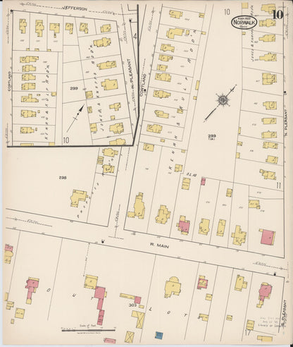 Sanborn Fire Insurance Map from Norwalk, Huron County, Ohio (1922), Sheet #0010 - Historic Sanborn Fire Insurance Map Print, vintage old map wall art, antique decor, genealogy gift, Ohio Ohio map