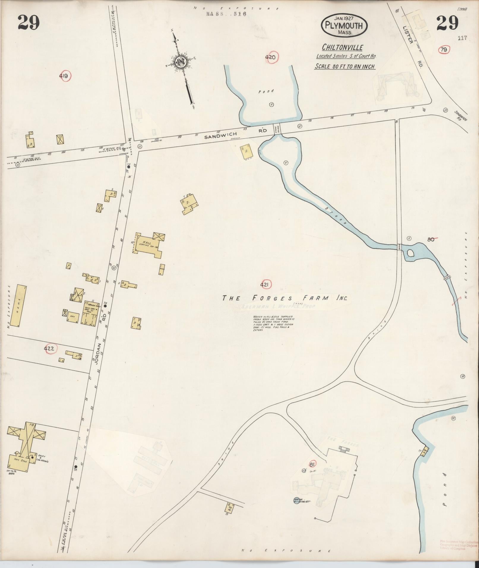 Sanborn Fire Insurance Map from Plymouth, Plymouth County, Massachusetts (1948), Sheet #0029 - Complete Map Set gallery image, historic Sanborn map, vintage wall art, Massachusetts Massachusetts