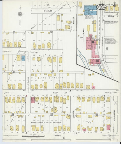 Sanborn Fire Insurance Map from Piqua, Miami County, Ohio (1920), Sheet #0004 - Complete Map Set gallery image, historic Sanborn map, vintage wall art, Ohio Ohio